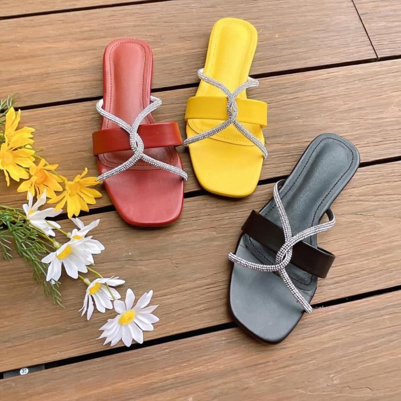 

Slippers Women's Shoes 2023 Summer Sandals And One-line Big Size Slipper, Black