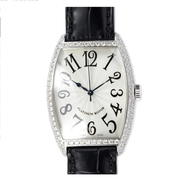 

Ladies watch quartz movement 31x43mm wine barrel type luxury multi-color calfskin watch