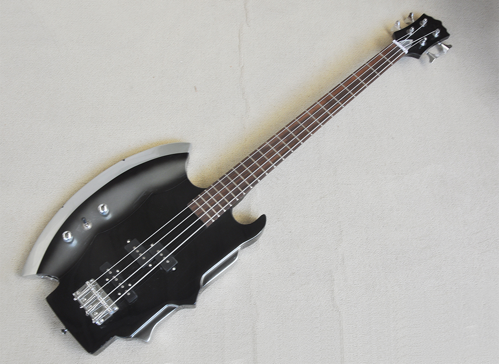 

Left Hand Black 4 Strings Axe Electric Bass Guitar with Rosewood Fretboard Customizable