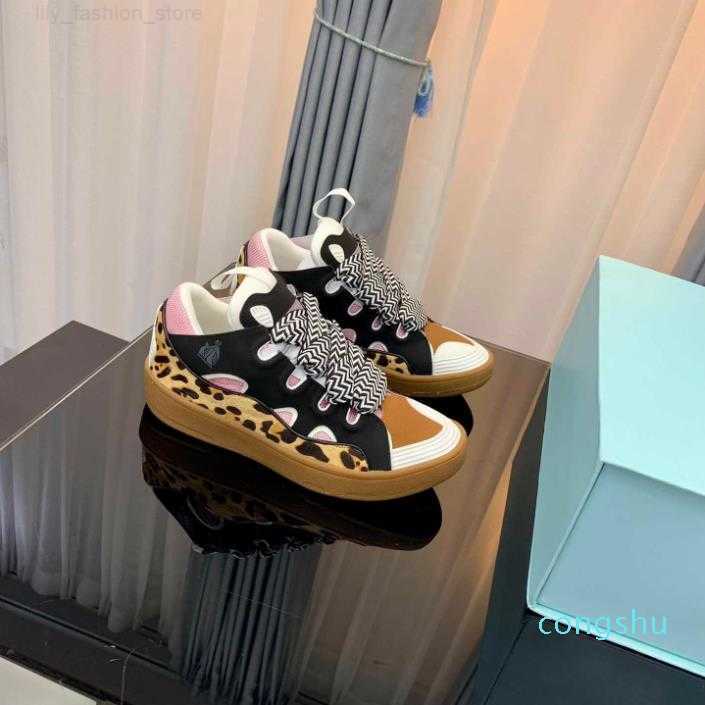 

Designer Curb sneakers classical mesh woven Lace-up shoes 2022 Hot style extraordinary sneaker embossed Leather men womens in nappa calfskin shoe 3, Color 24