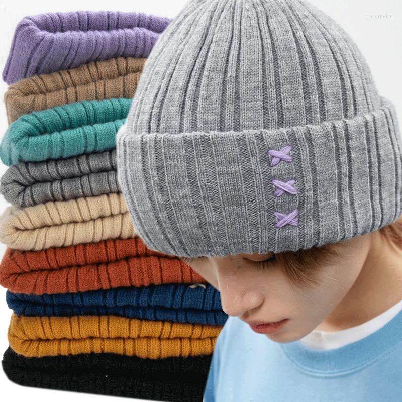 

Berets Men Women Winter Autumn Solid Color Warm Knitted Hat Cuffed Beanie Female Caps Warmer Bonnet Casual Hats, 04-yellow