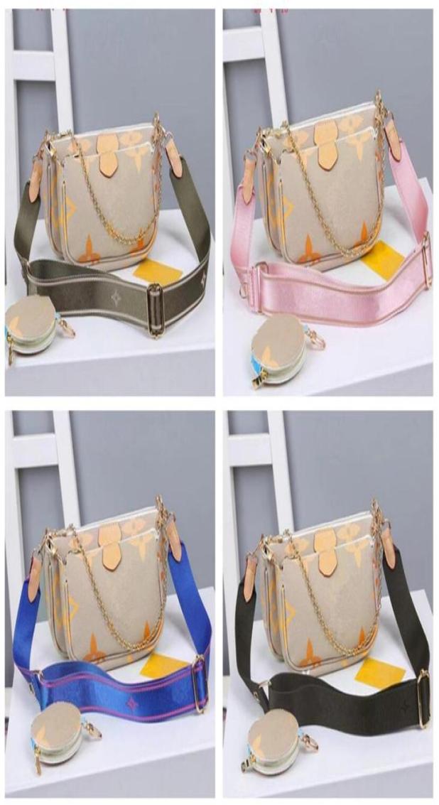

Top Quality famous Designer Handbag lady Shoulder Bags Chain mini 3piece set Women fashion Classic wild Cross body Purse Ladi3053577, Grey