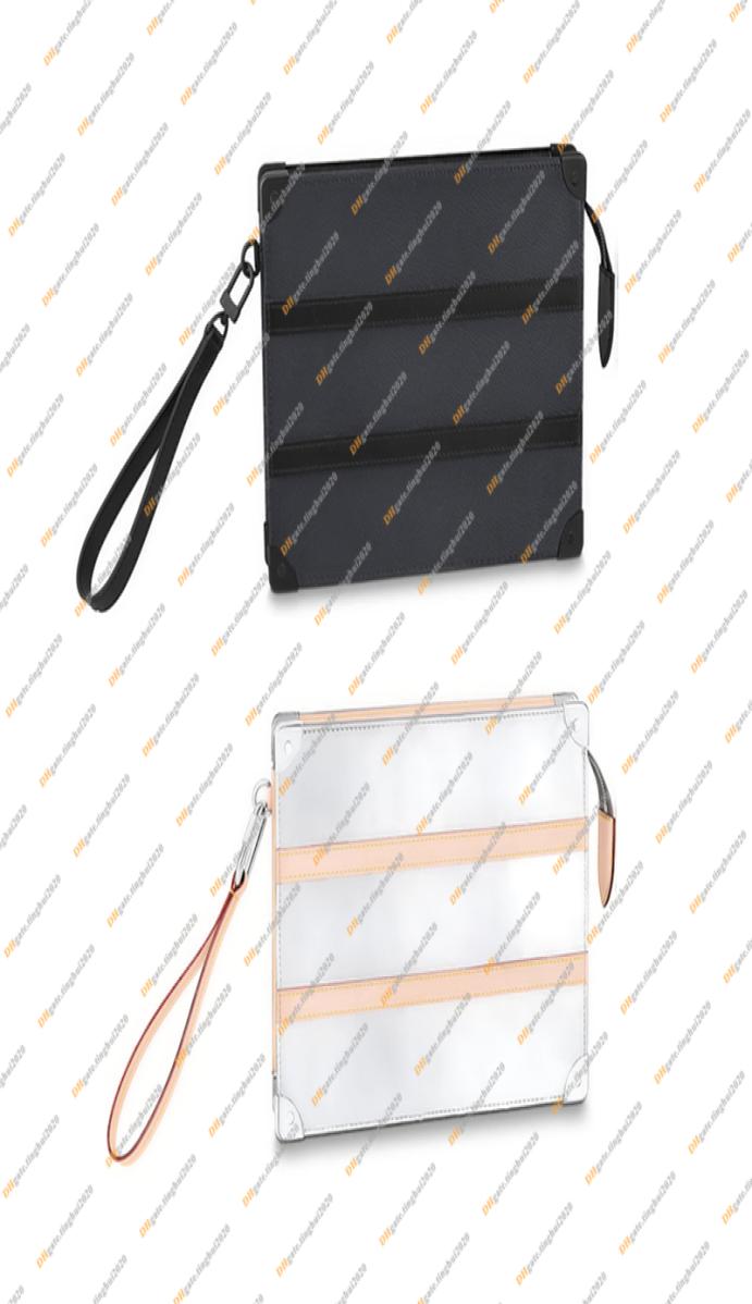 

Men Fashion Casual Designe Luxury TRUNK POUCH TOTES Handbag Cross body Messenger Bags High Quality TOP 5A M45937 Purse3393982, Dark grey