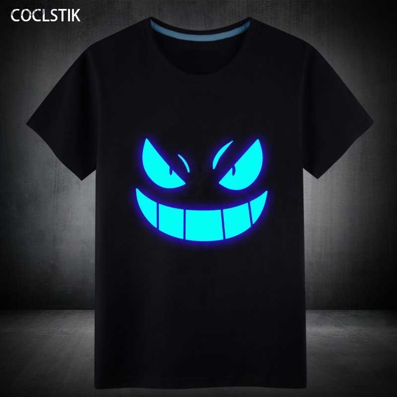 

Men's T-Shirts 100% Cotton Mens Summer Short T-Shirt Blue Fluorescent Casual Luminous T-shirts Men Tshirt Male Fitness Tops Plus Size S-5XL L230520