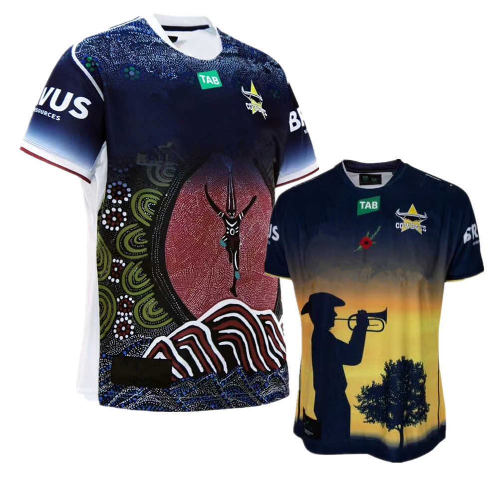 

Men's t Shirts 2023 Fashion New Rugby Jersey T-shirts 2024 Cowboys Indigenous Anzac Home Away Retro Shorts Custom Name