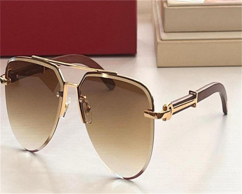 

New fashion design sunglasses 8200765 exquisite pilot cut lens metal half frame popular and simple style outdoor uv400 protection 4064819
