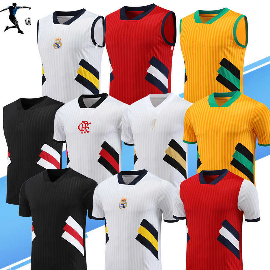 

vest ICONS Retro Soccer Jerseys the 90s ICONS Jersrey Real Madrids Italia Boca Juniors Flamengo River Plate retro sleeveless football Shirts, Fcb short sleeve
