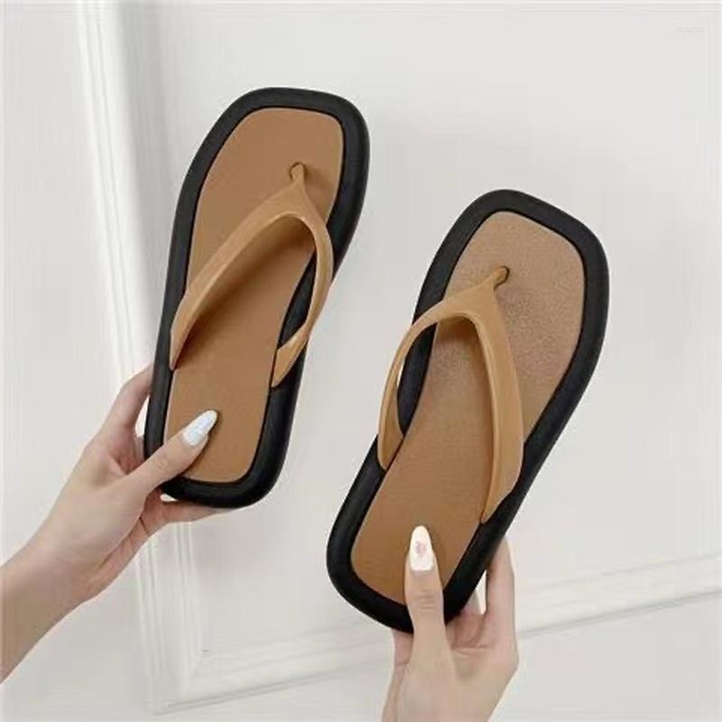 

Slippers Women's Flat 2023 Cool Female Summer Wear Outside Fashion Leisure Sea Beach Shoes For Women Sandals, Black