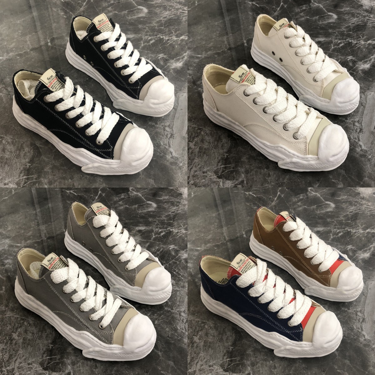 

High Street MMY Thick Bottom Canvas Shoes Mihara Men Sneakers Lace-up Yasuhiro Men's Casual Shoes Women's boots, Blue