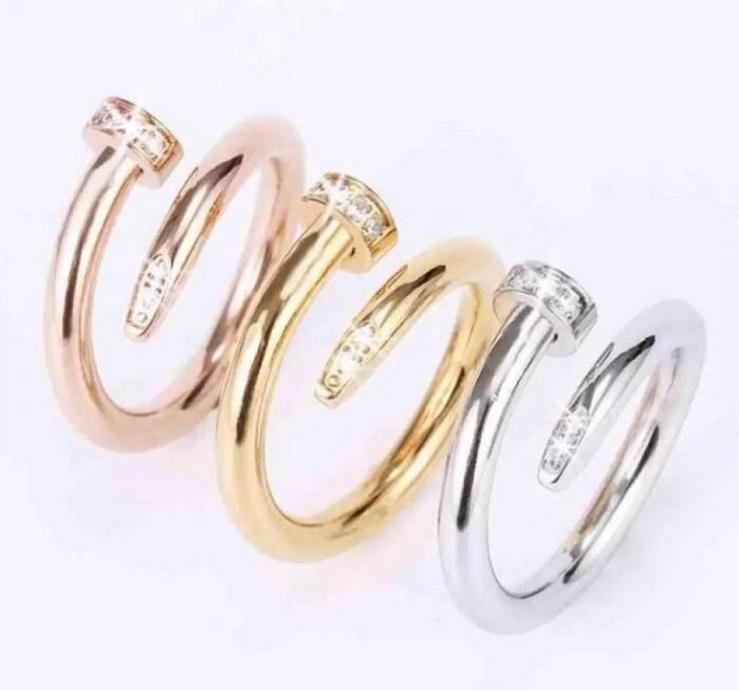 

Designer Nail Ring Luxury Jewelry Midi Rings For Women Titanium Steel Alloy GoldPlated Process Fashion Accessories Never Fade Not5110496