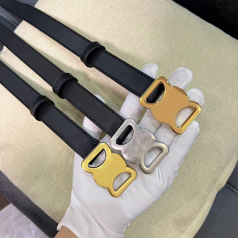 Designer Belt Genuine Leather Belts for Man Woman 2.3cm Width Luxury Waistband Classic Smooth Buckle 3 Color Options Jeans Strap-image-869183511