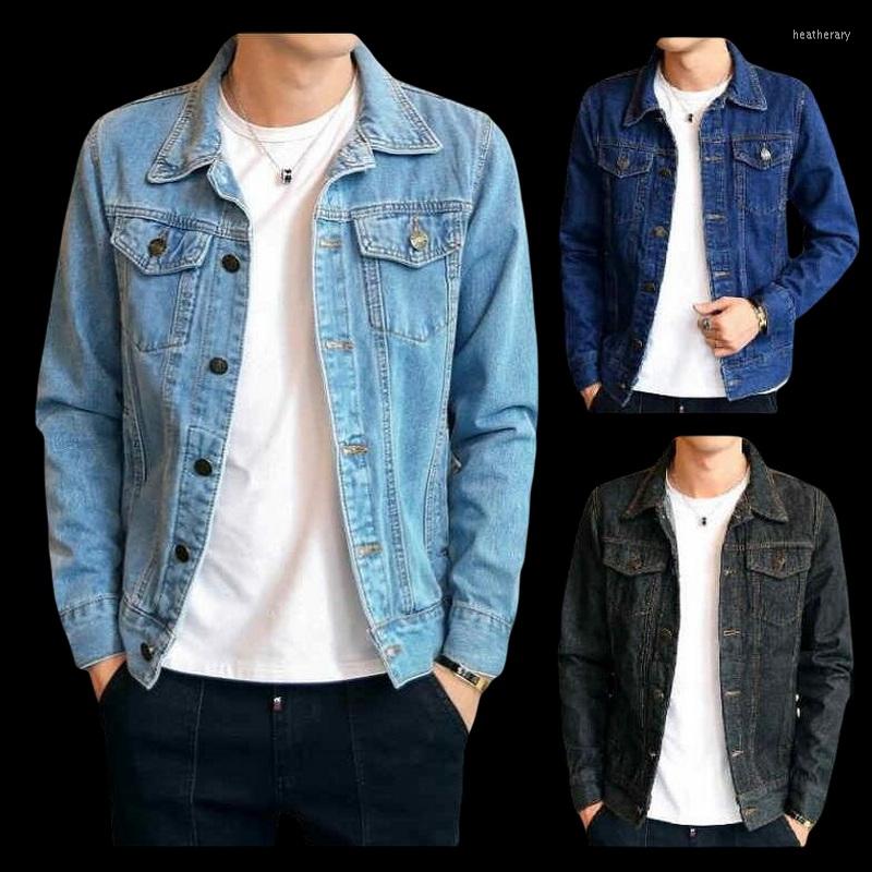 

Men's Jackets Fashion Mens Denim Hole Slim Fit Jeans Jacket Cotton Outwear Coat Classic Size M-4XL, Blue