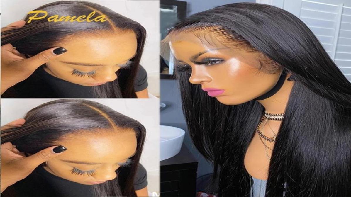 

30 Inch 13x4 Straight HD Lace Front Wig Human Hair 4X4 5X5 Transparent Lace Closure Frontal 150 Density Long Wigs Black Women1008670, Natural color