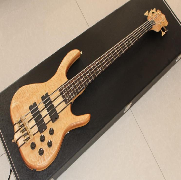 

Custom 5 string one piece body Bass rosewood Fingerboard 24 FretsActive Pickups China Electric Guitar Bass1540218