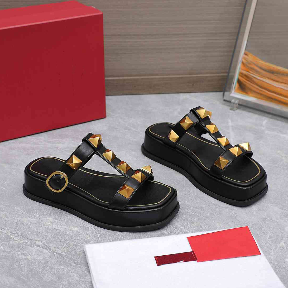 

Designer Sandals Women Platform Sandal Leather Slippers Valentinoity Leather Sandal dsvxcvxc