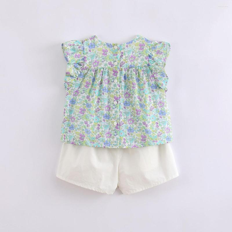 

Clothing Sets MARC&JANIE Girls Outfits Summer Field Print Casual Short Sleeved Suit Baby Girl Clothes Two Piece Set 220905, Field diary