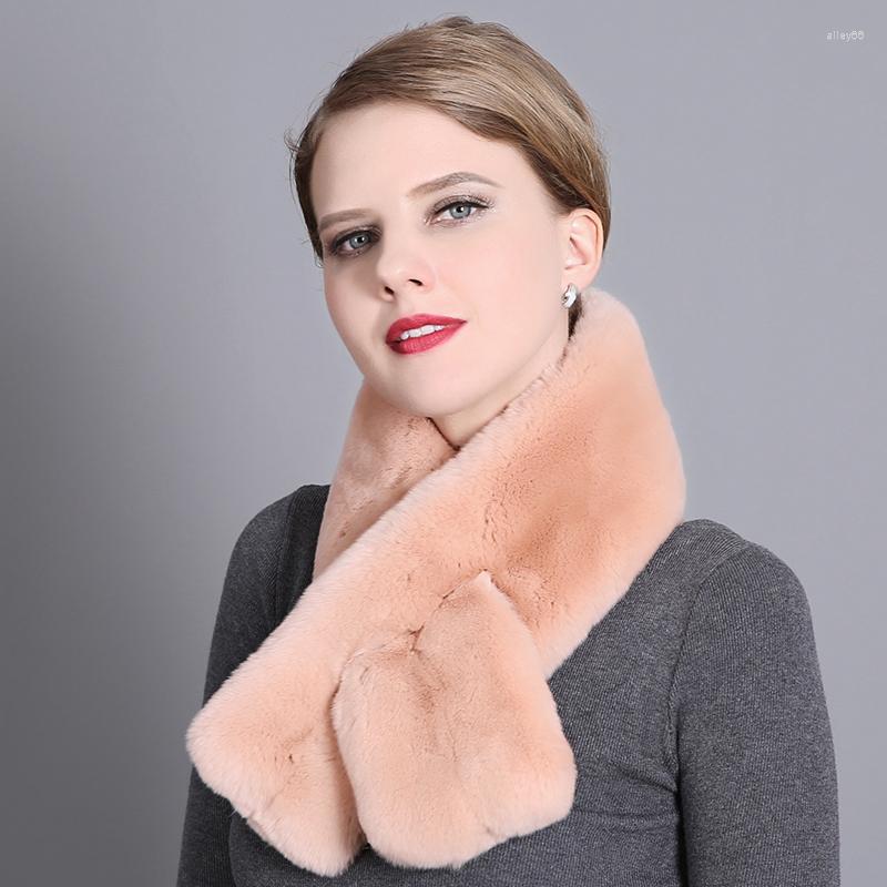 

Scarves Women's Real Fur Scarf High Quality Natural Whole Big Rex Thick Warm Winter Fashion Arrival PH19