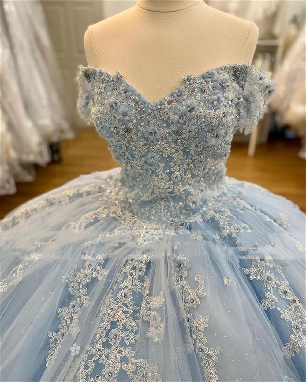 

Quinceanera Dresses Princess Light Sky Blue Appliques Sequins Sweetheart Ball Gown with Lace-up Plus Size Sweet 16 Debutante Party Birthday Vestidos De 15 Anos 132, Lavender \lilac