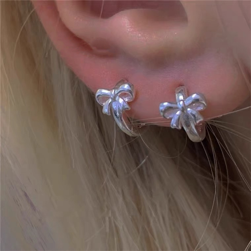 

2pcs Y2K Jewelry Bowknot Earrings for Women Metal Vintage Harajuku Cool Cartoon Earrings Charms 90s Aesthetic Gift New Wholesale