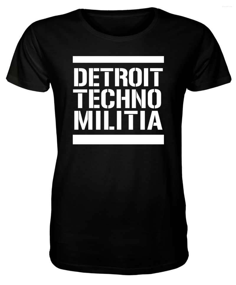 

Men's T Shirts Detroit Techno Militia Pioneers 313.The Hard Way Underground Music Michigan USA Hip Hop Novelty Brand Clothing, New shiryy16681