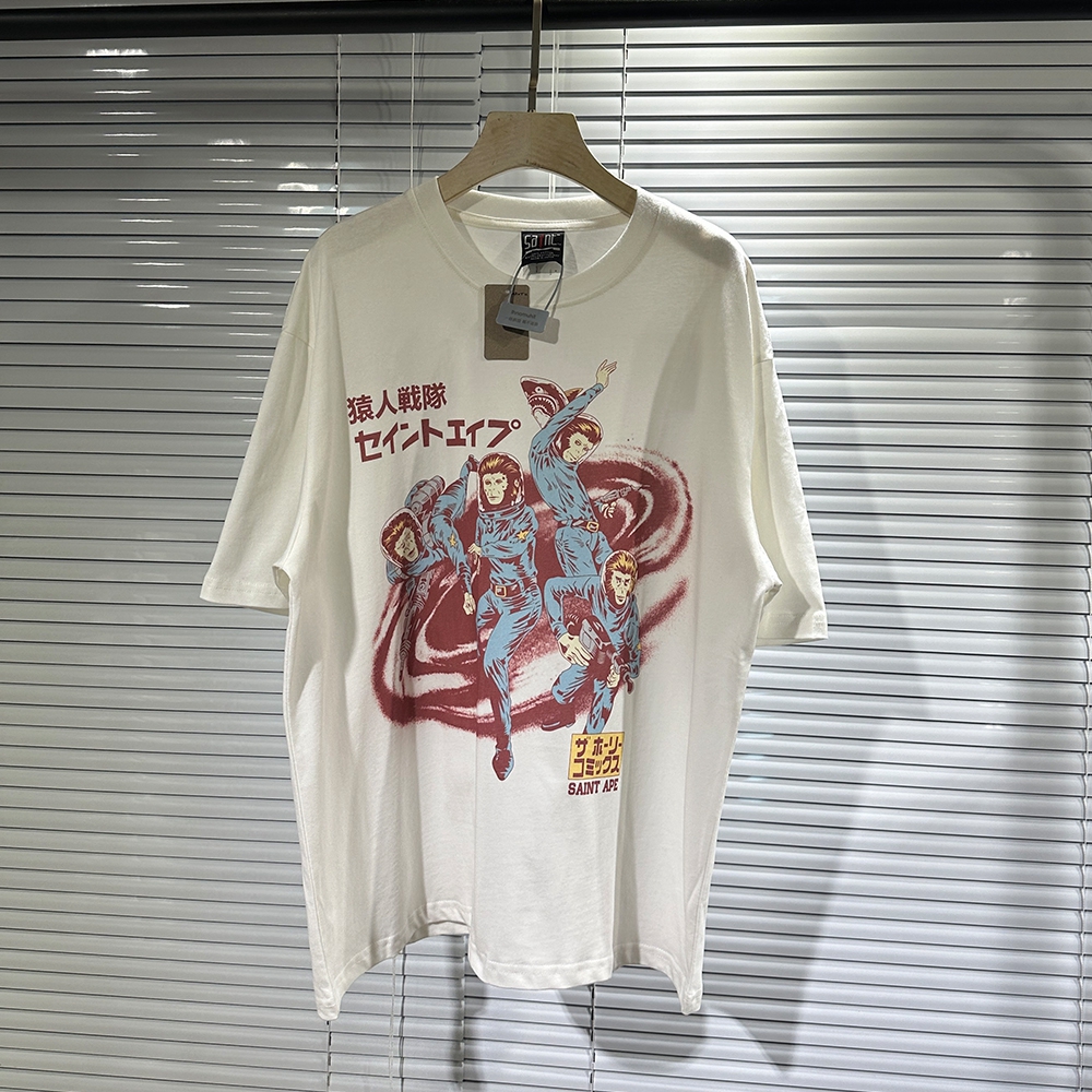 

Vintage 23SS Men Women Fashion Hip Hop High Street Casual Oversized Short Sleeve T Shirt, White