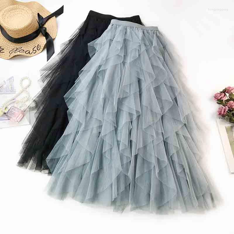 

Skirts Irregularity Female Skirt 2023 Temperament Casual Mid-Length Hanging Elegant Spring Summer High Waist Women T108, Pink
