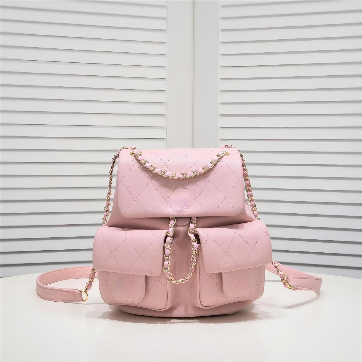 

Luxury backpack designer CC backpack caviar bag purse luxury shoulder bag channel crossbody bag women wallet card holder Designer mini Backpack handbag, Color 6