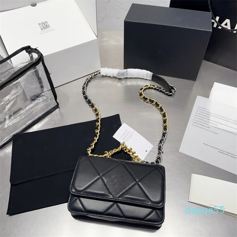 

Designer Woc Handbag Totes Shoulder Bags Thread Lambskin Leather Designer Diamond Lattice Luxury Women Flap Fashion Crossbody Handle Bag, Black