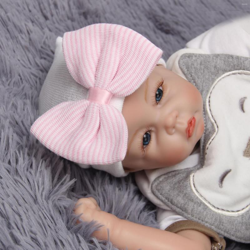 

Hats Baby Hat Kids Cap Born Girl Spring Autumn Modis Turban Infant Big Bow Beanie Bowknot, White