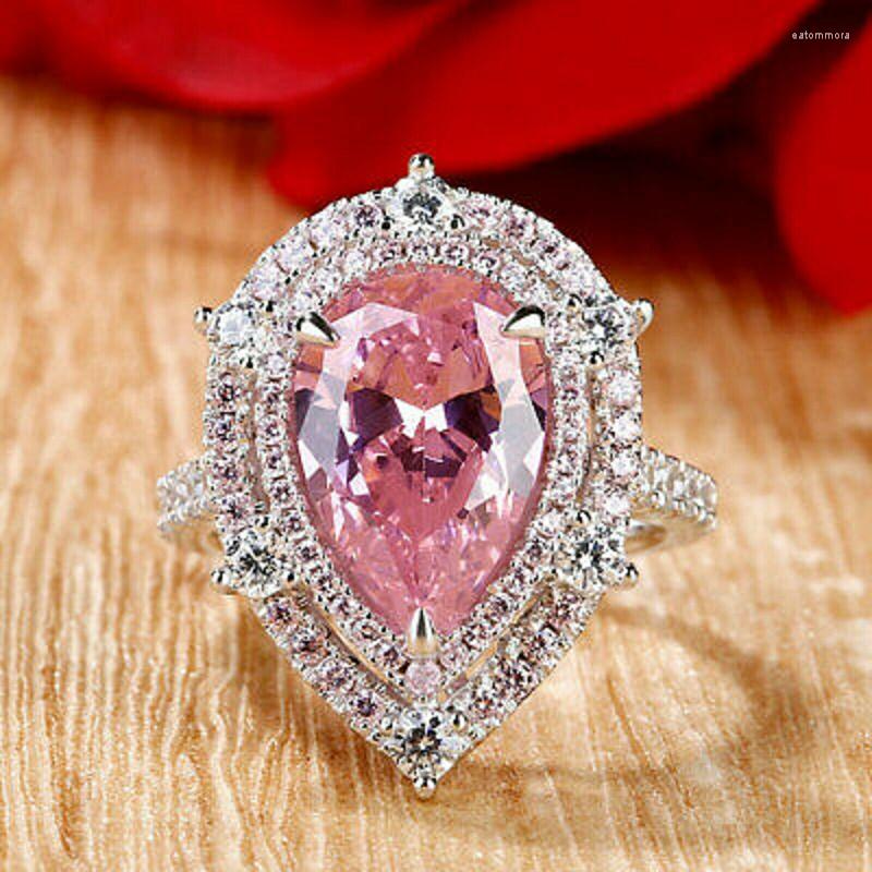 

Wedding Rings Gorgeous Pink Cubic Zirconia Ly-designed Engagement Proposal For Women Anniversary Gift Fashion Jewelry
