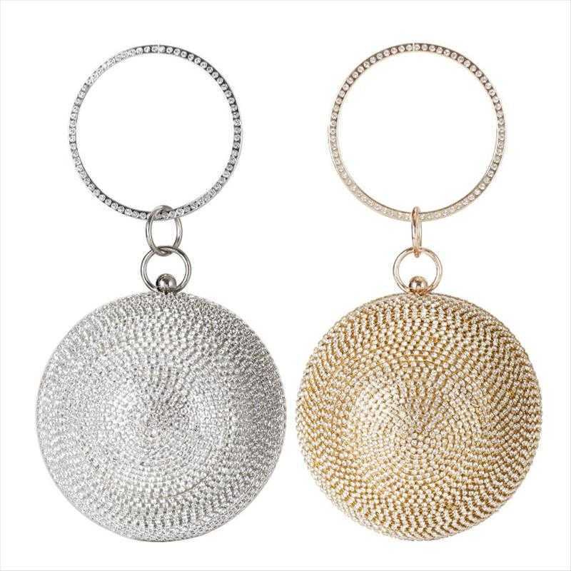 

Dinner Bag Dress Evening Womens Handbag With Diamonds Banquet Clutch, Gold