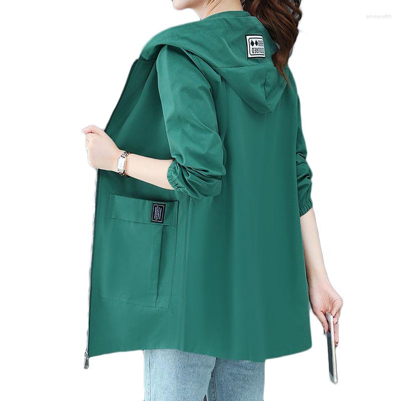 

Women's Trench Coats Large Size Windbreaker Long Outerwear Spring Autumn Loose Hooded Parka Overcoat Casual Big Red 4XL, Pink