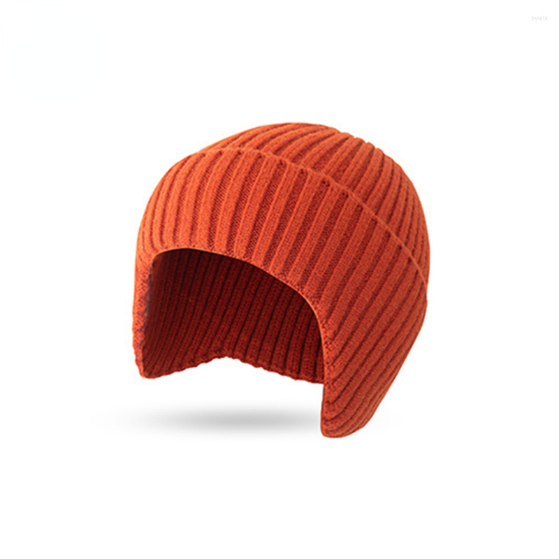 

Berets Spring Winter Woolen Hat With Ear Protection Women Knitted Hats Orange Beanie Cap For Men Streetwear Japanese Style Caps 2023, Blue beanie