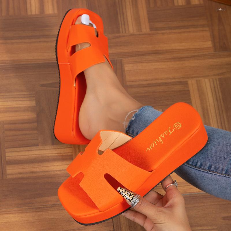 

Slippers 2023 Luxury Sexy Fashion Ladies High Heels Sandal Thick Bottom Casual Shoes Leisure Summer Wedges Sandals Woman, Gold