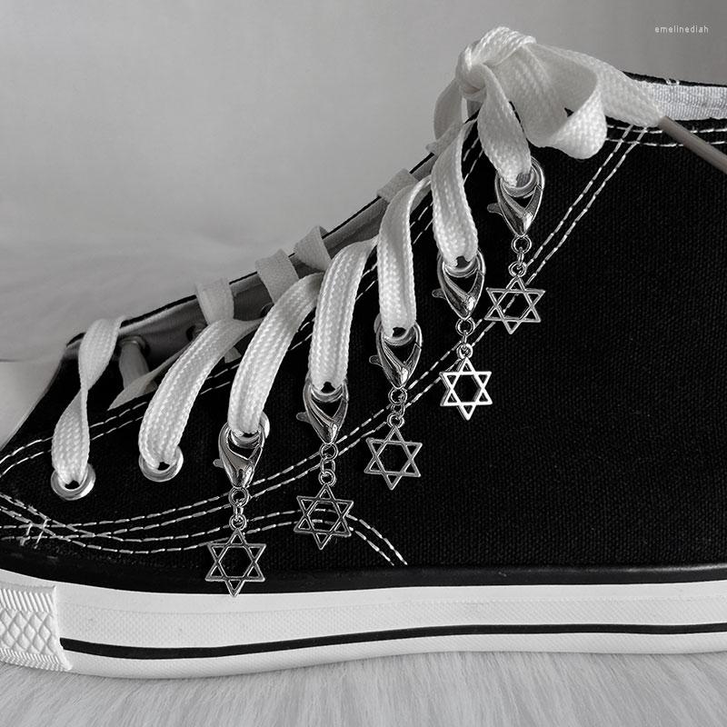 

Keychains Punk Magen David Star Holder Shoes Buckles Charms Key Chains Keyrings For Bag Party Israel Jewelry Wholesale Gifts