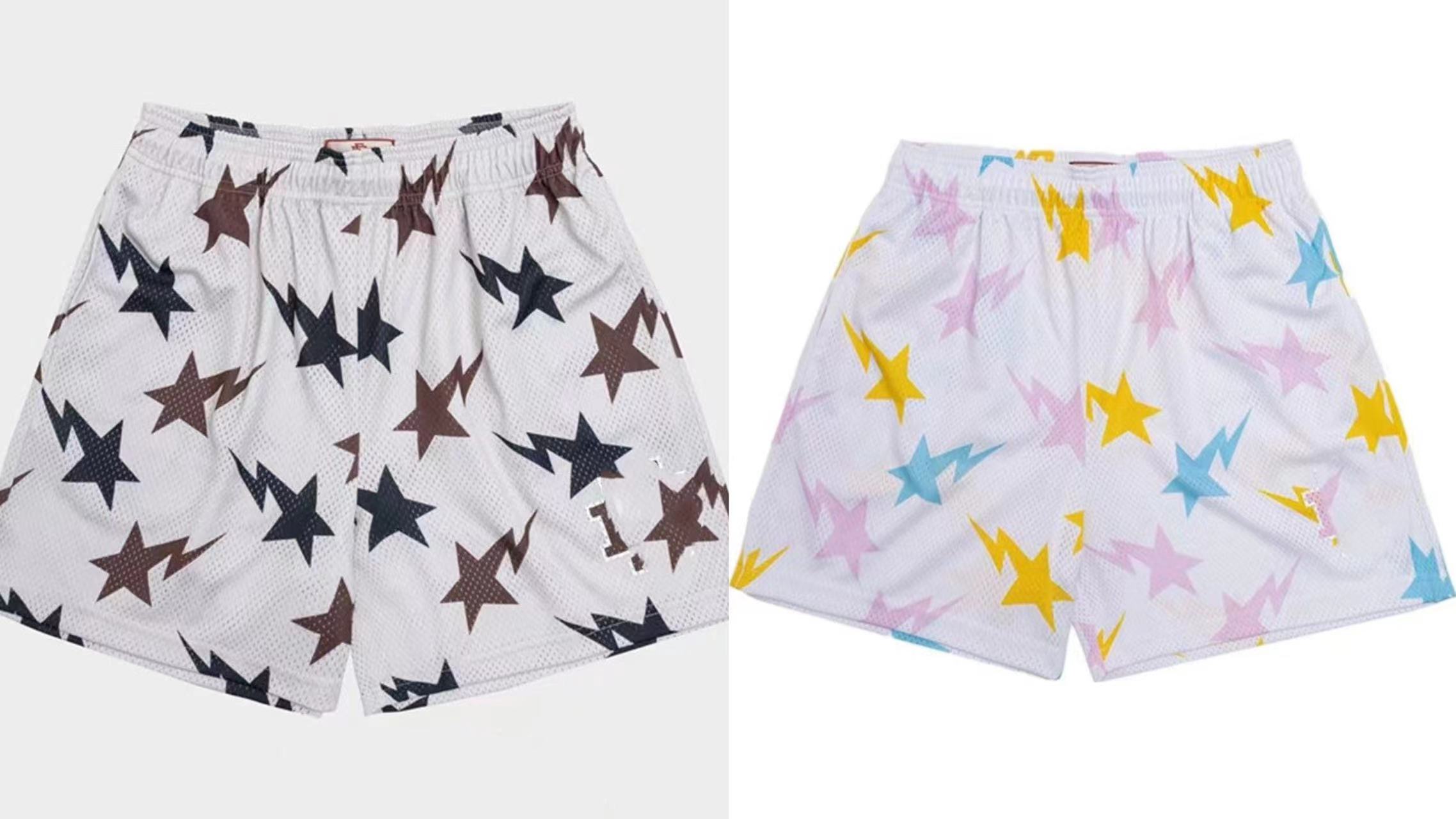 

2023 Summer luxury short fashion designer mens American five point sports casual relaxed drawstring regular Men versatile breathable mesh basketball pants xs-6xl