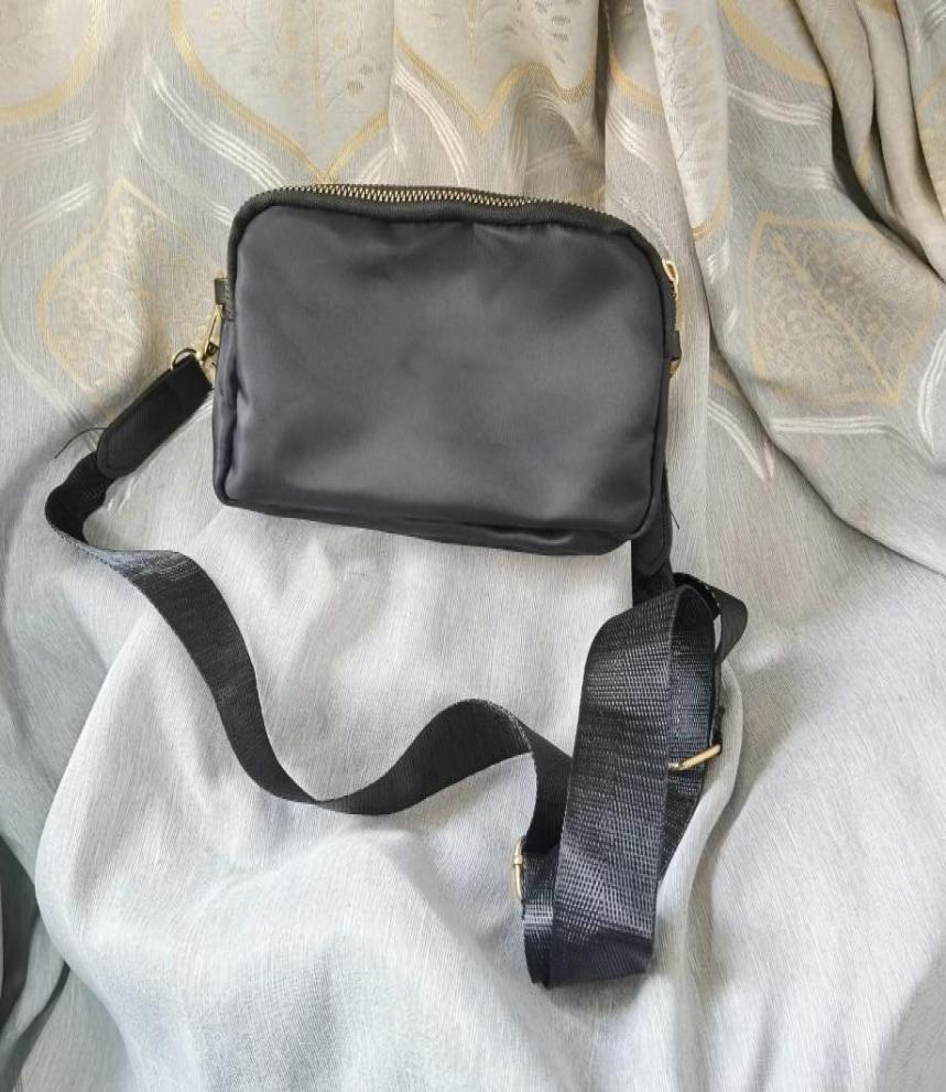 

brand designer Three zippers Purse shoulder bags wallet coin purse crossbody cross body Waterproof nylon clutch bag handbags Phone2078792, Black