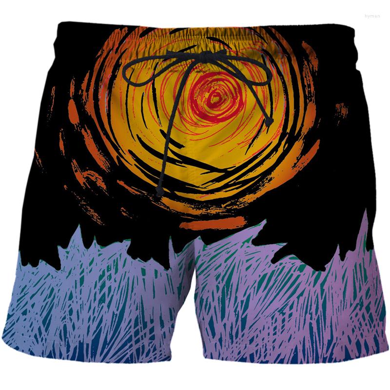 

Men's Shorts Men's 3D Abstract Pattern Beach Men Bermuda Swimsuit Board Summer Quick-dry Breathable Pants, Black