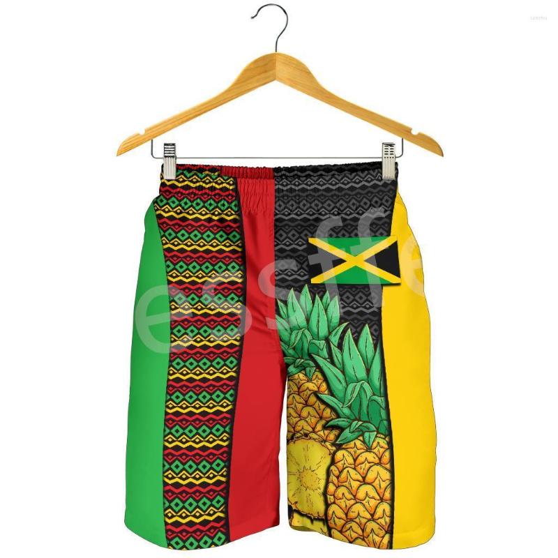 

Men' Shorts 3DPrint Fashion Country Flag Jamaica Lion Emblem Retro Summer Men/Women Harajuku Unisex Beach Sweatpants No.1