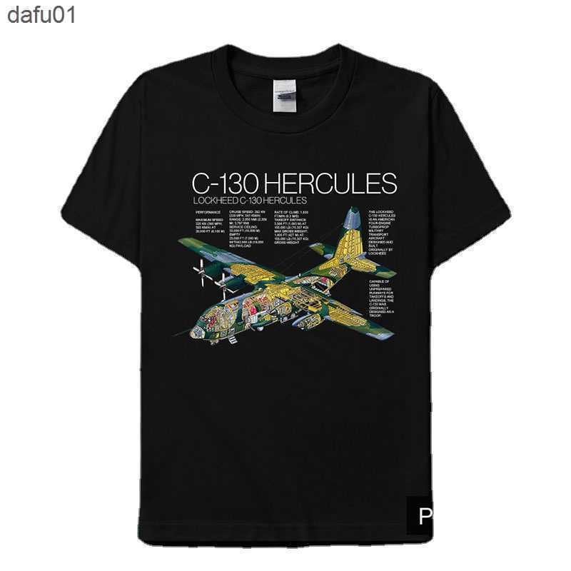 

Men's T-Shirts USAF C130 Hercules Transport Creative Printed T-Shirt Summer Cotton Short Sleeve O-Neck Unisex T Shirt New S-3XL L230520 L230520, 13