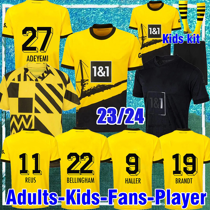 

BELLINGHAM Soccer Jerseys 23 24 season HALLER REUS 2023 2024 Borussia soccer football top shirt NEONGELB HUMMELS BRANDT DORTMUND MOUKOKO YEYNA Men Kids Special Kit, 13