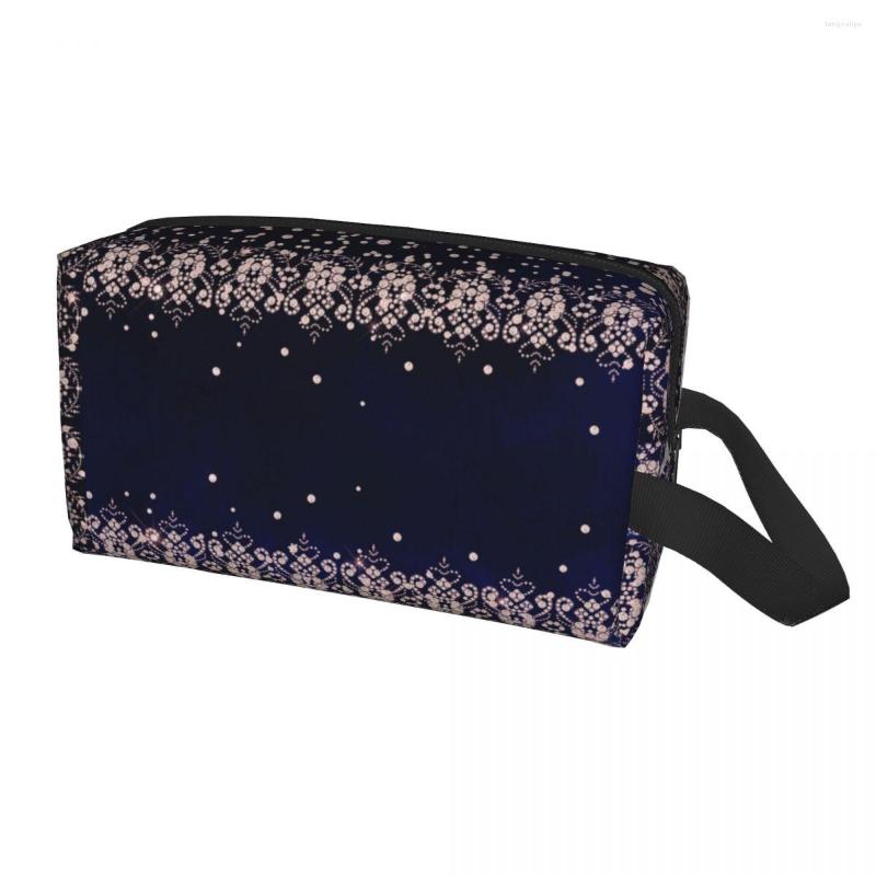 

Cosmetic Bags Fashion Sexy Glitter Rhinestone Travel Toiletry Bag For Women Masquerade Diamond Makeup Beauty Storage Dopp Kit