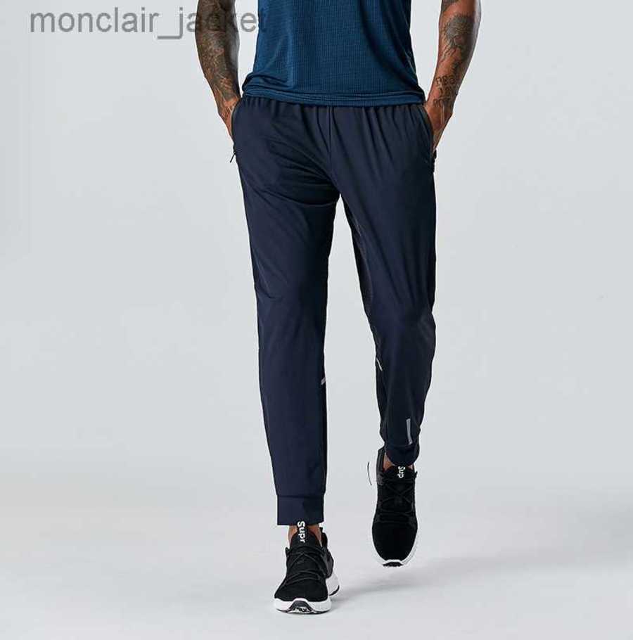

Designer Women Luyoga Men's Running Pants New Men's Fitness Training Thin Fast Drying Breathable Leggings Summer Casual Pants Lululemens Men, Gray