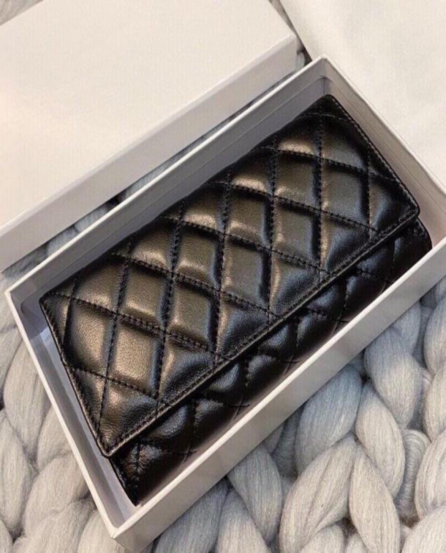 

Designer Wallet women genuine leather long wallets Black Sewing Checker fashion Holders single zipper pocke Womens purses lady lad6499172, Brown