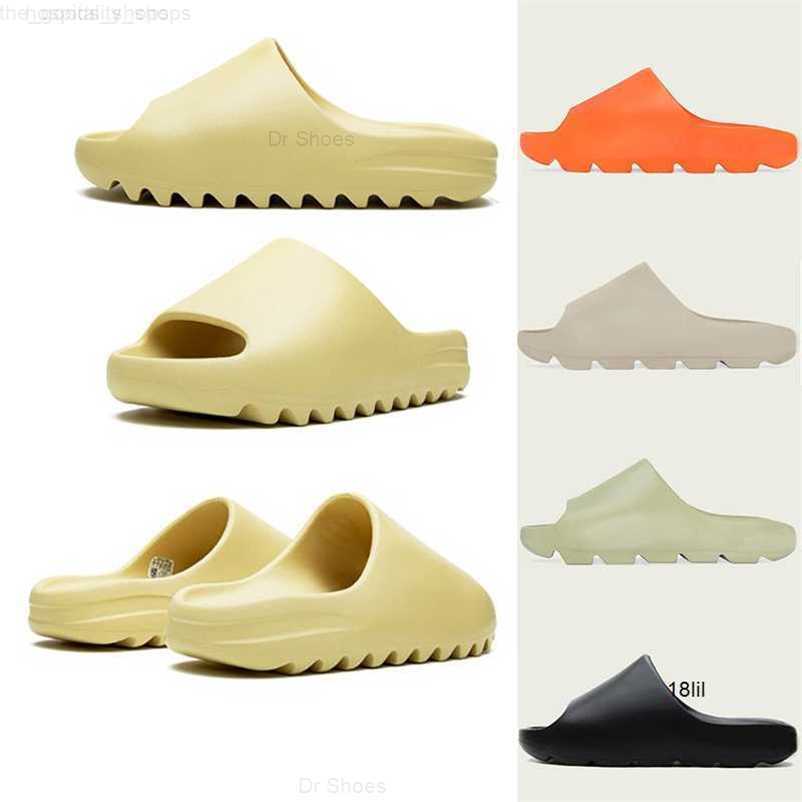 

Yezzzy Slides Kany Slippers Slide Sandals Shoes Women Slipper Sandal Top Runner Mens Enflame Orange Triple Black White Bone Resin Earth Brown Green Size 35-47, 14