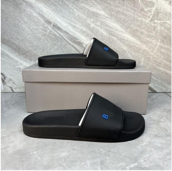 

526 Fashion slipper sliders Paris slides sandals slippers for men women WITH ORIGINAL BOX Hot Designer unisex beach flip fsAARA, A+