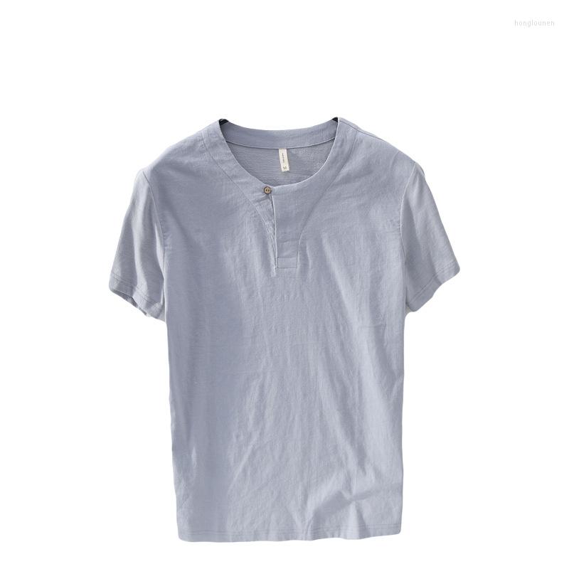 

Men's T Shirts 2023 Summer Style Short Sleeves Mens T-shirt Cotton And Linen High Quality Of Casual Fashion T-shirts Men, Black