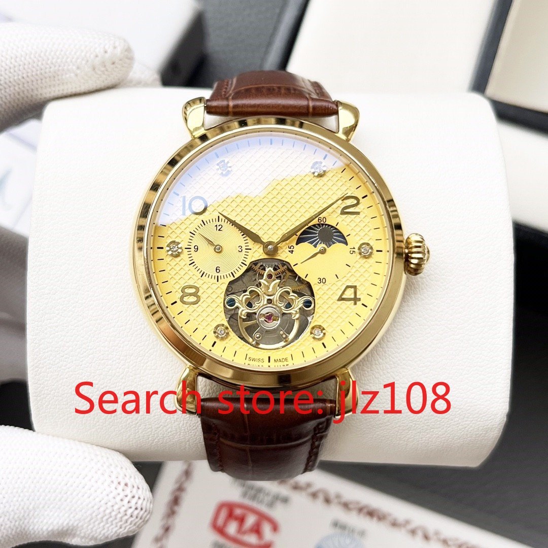 

LLS Men's mechanical watch, sapphire crystal, automatic mechanical movement, steel case, 42mm, high quality clone, multifunction,ff