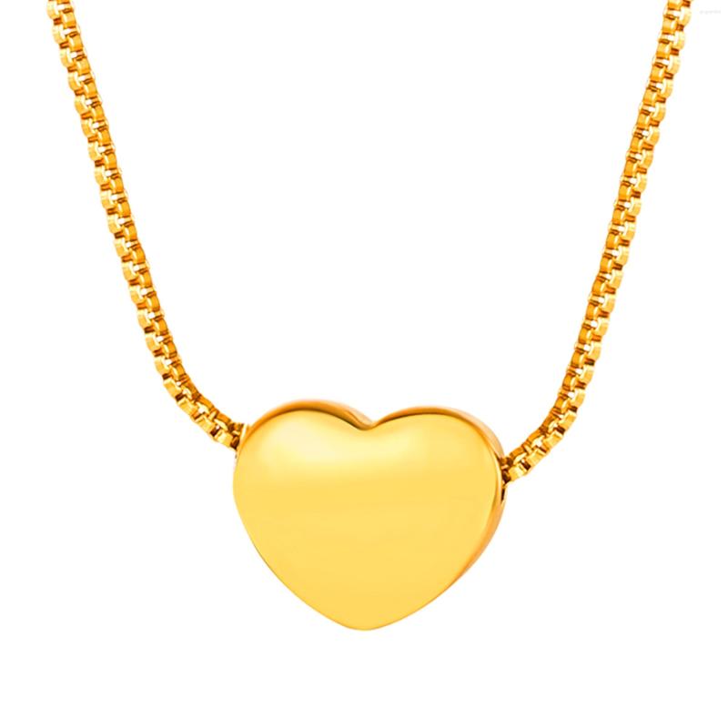 

Chains ChainsPro Little Heart Clavicle Chain Gold/Black/Rose Gold Color Necklace Women 316L Stainless Steel Love Gift Jewelry P826