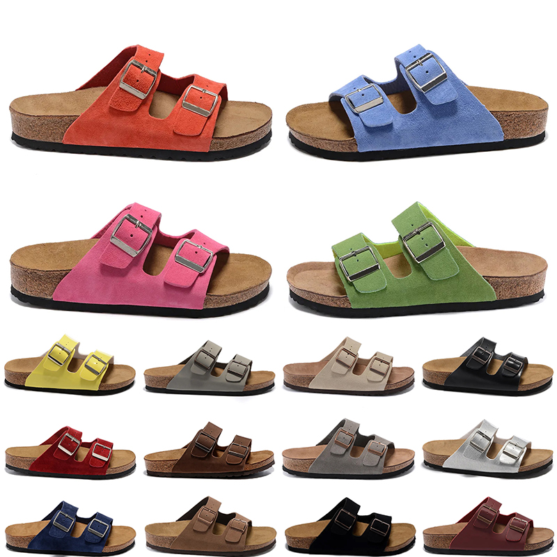 

Free Shipping Top Luxury Fashion Boston Clogs Slippers Designer Womens Mens Loafers Suede Cork Sliders Outdoor Summer Sandals Platform Casual Flat Clog Shoes, D105